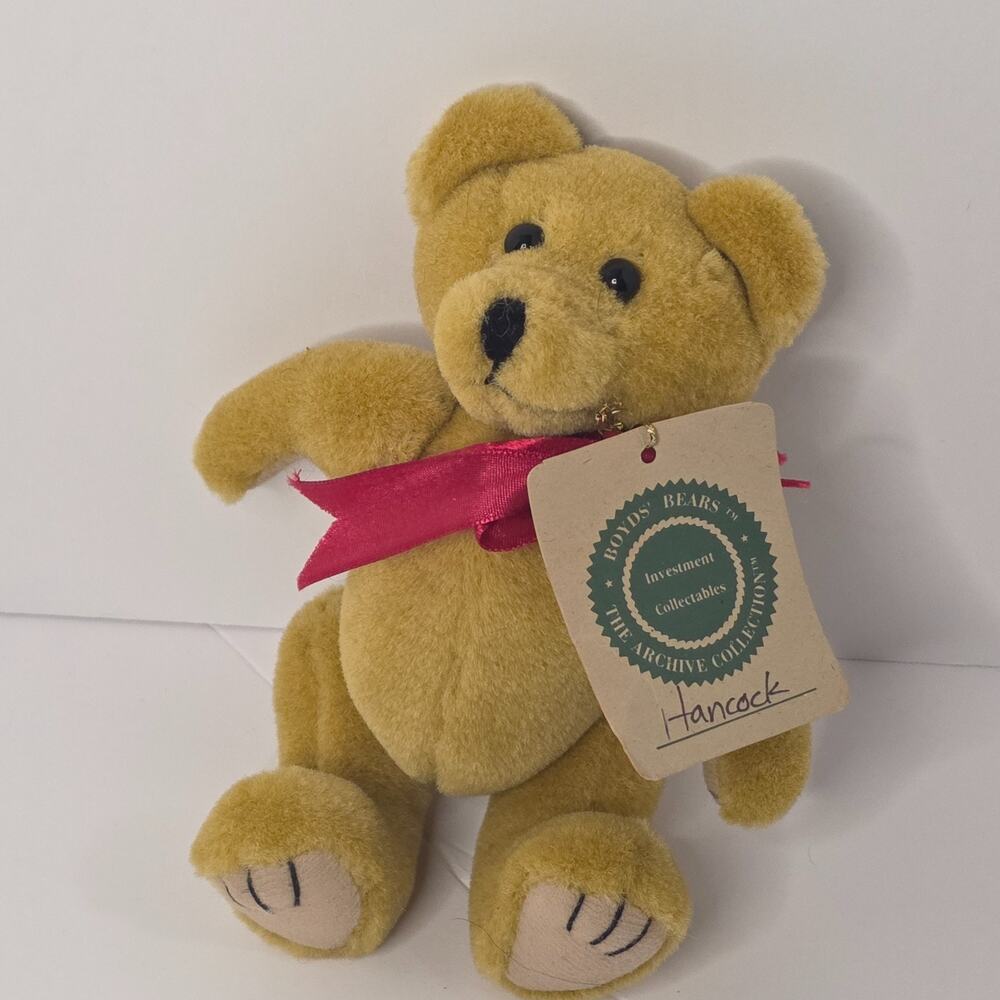 Boyds Bears Hancock Teddy Bear Plush 1994 Archive Collection With Tags